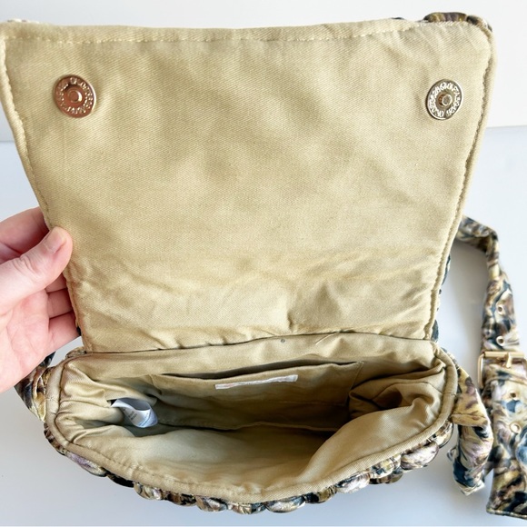 Anthropologie Daily Practice Woven Velvet Crossbody Bag in Neutral Motif - Picture 4 of 7
